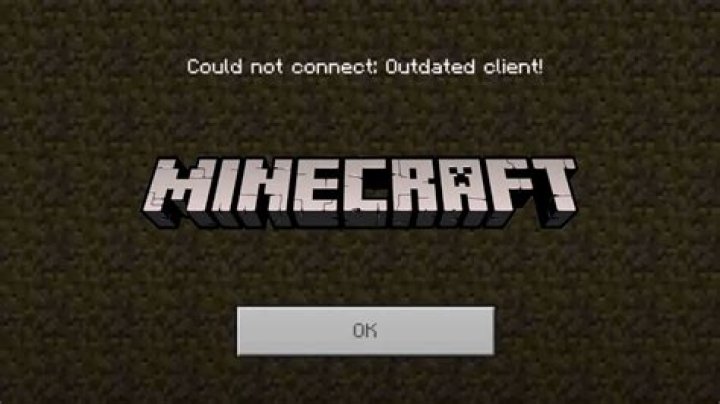 What does outdated client mean in minecraft