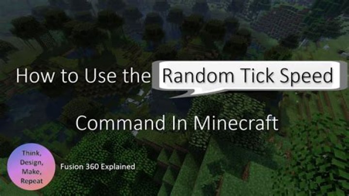 What is random tick speed in minecraft