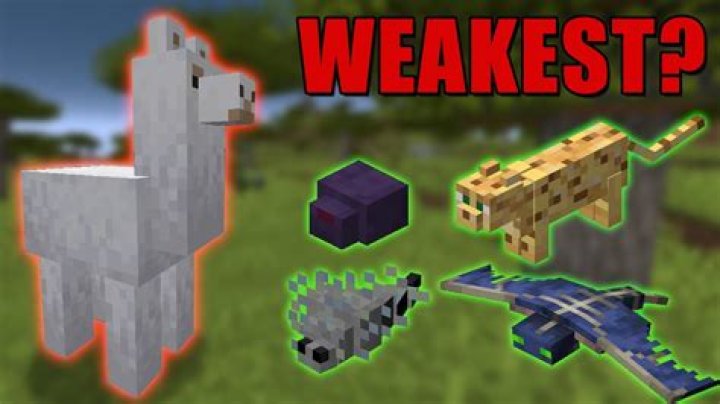 What is the weakest mob in minecraft