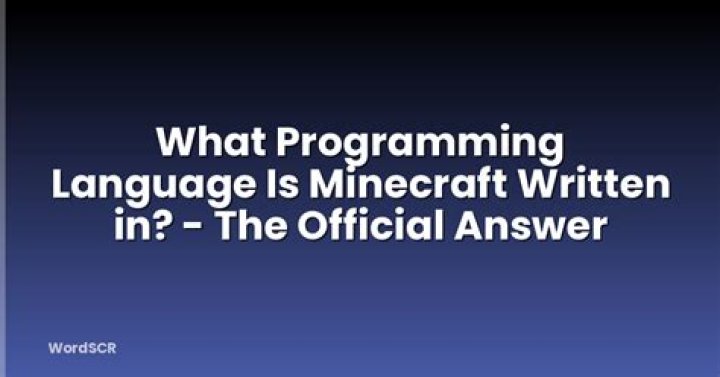 What programming language is minecraft written in