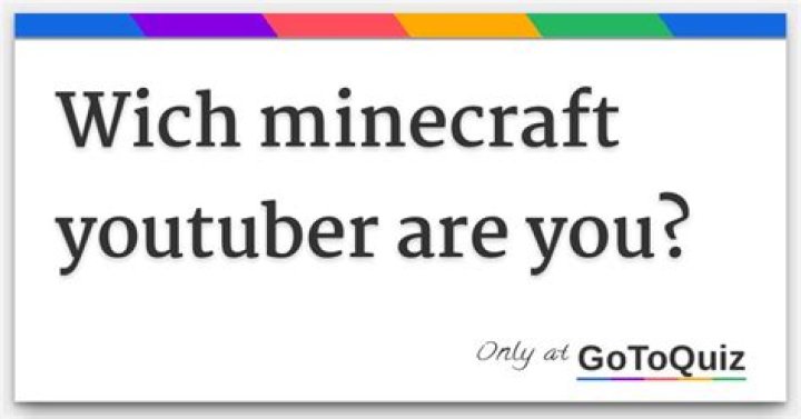 Which minecraft youtuber are you quiz